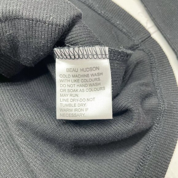 Beau Hudson Kids Size 8 Signature Cardigan Black Ribbed Knit Cotton Blend - Picture 5 of 6